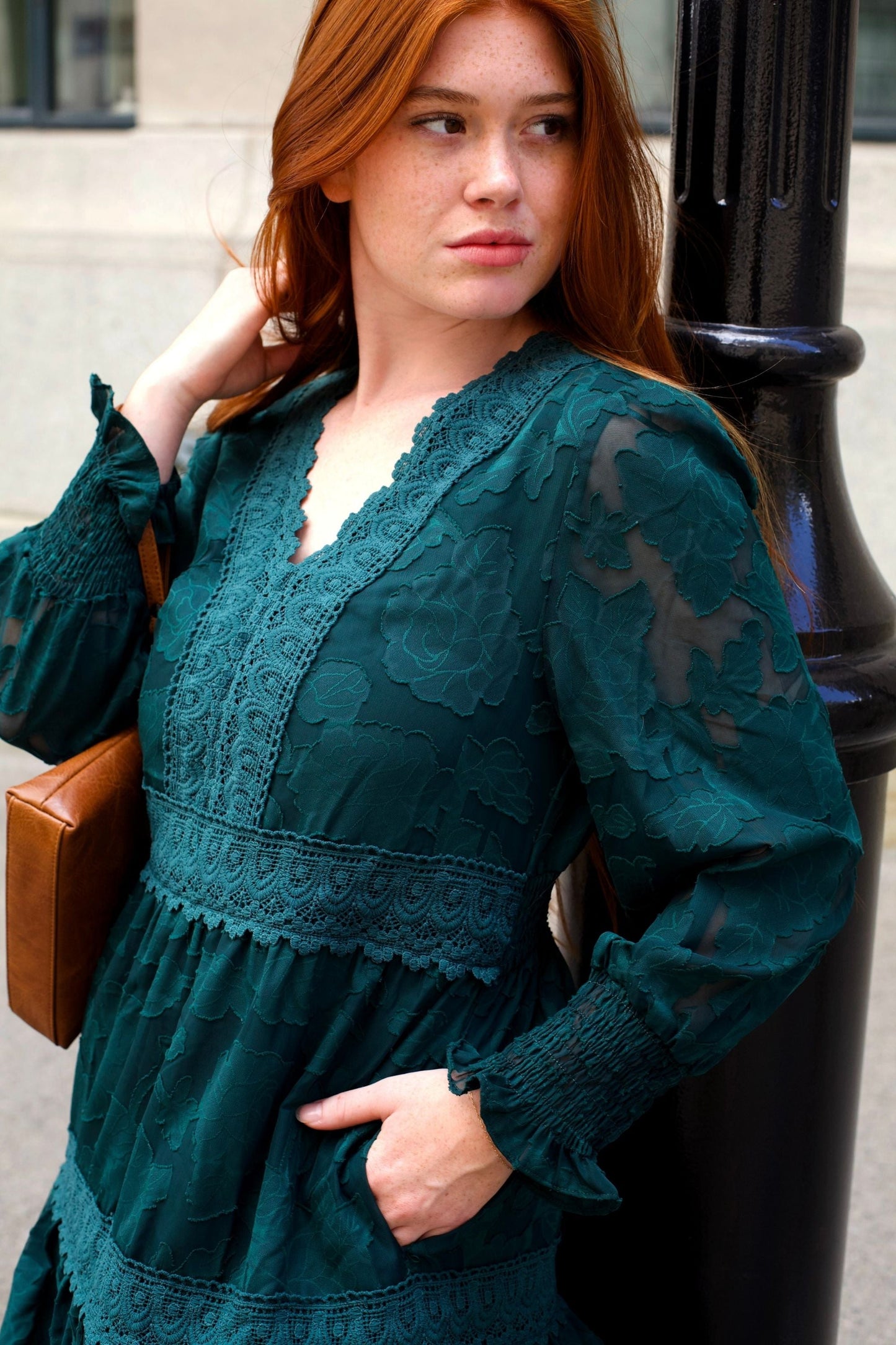 Edith Floral Lace Boho Mini Dress