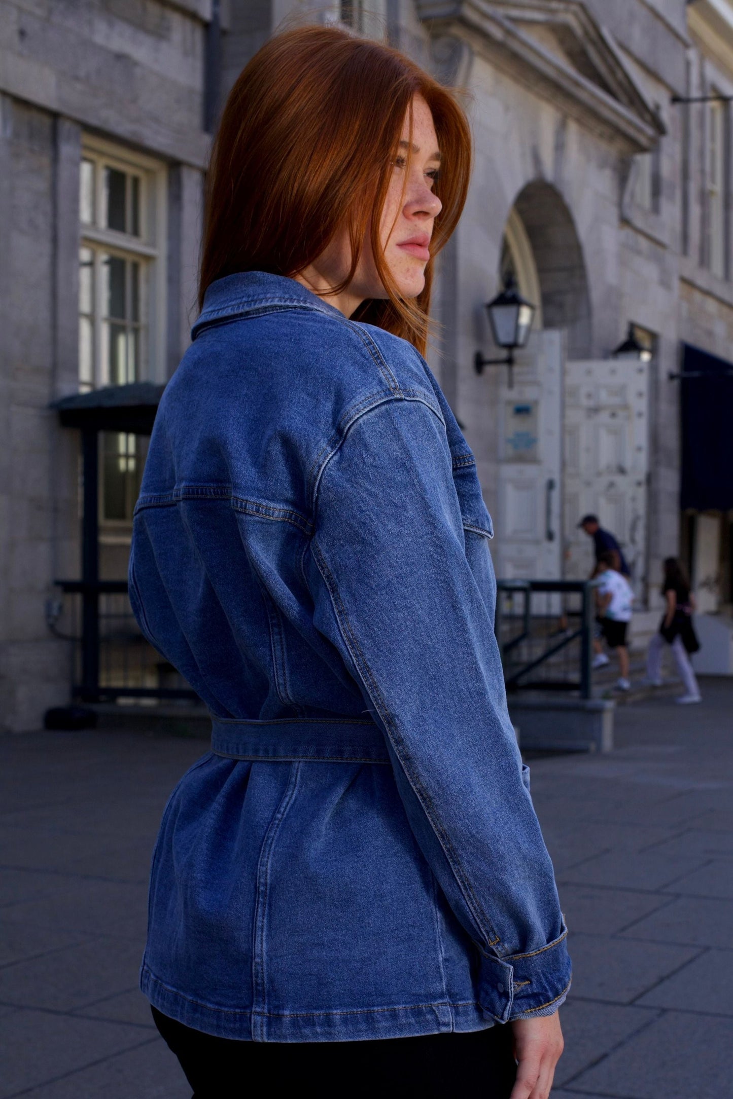 Sabrina Women's Belted Jean Jacquard Jacket