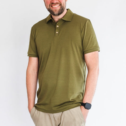 Men’s Bamboo Polo Shirt | Olive