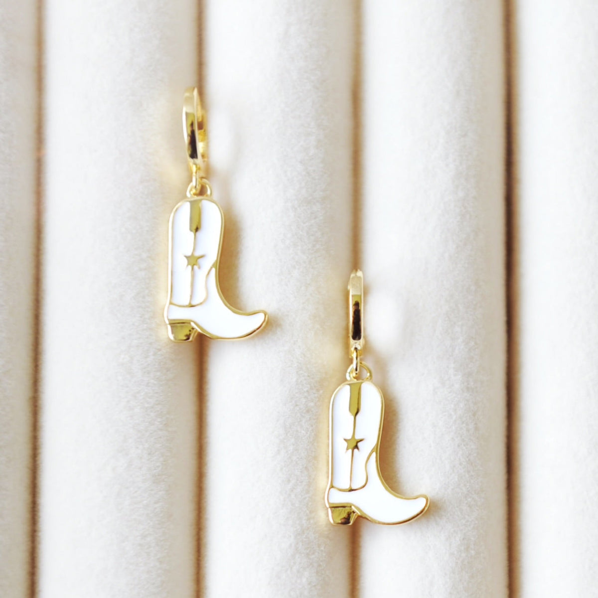 Kataleya Cowboy Boot Huggie Hoops
