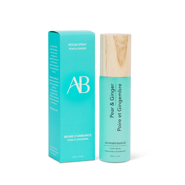 Pear Ginger Room Spray with Fresh Spice & Amber Scent by Aromabotanical