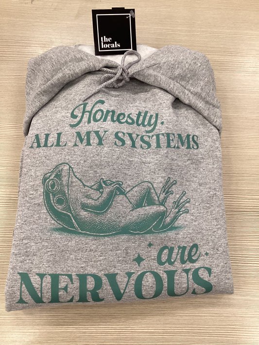 Honestly, All My Systems Are Nervous Frog Hoodie