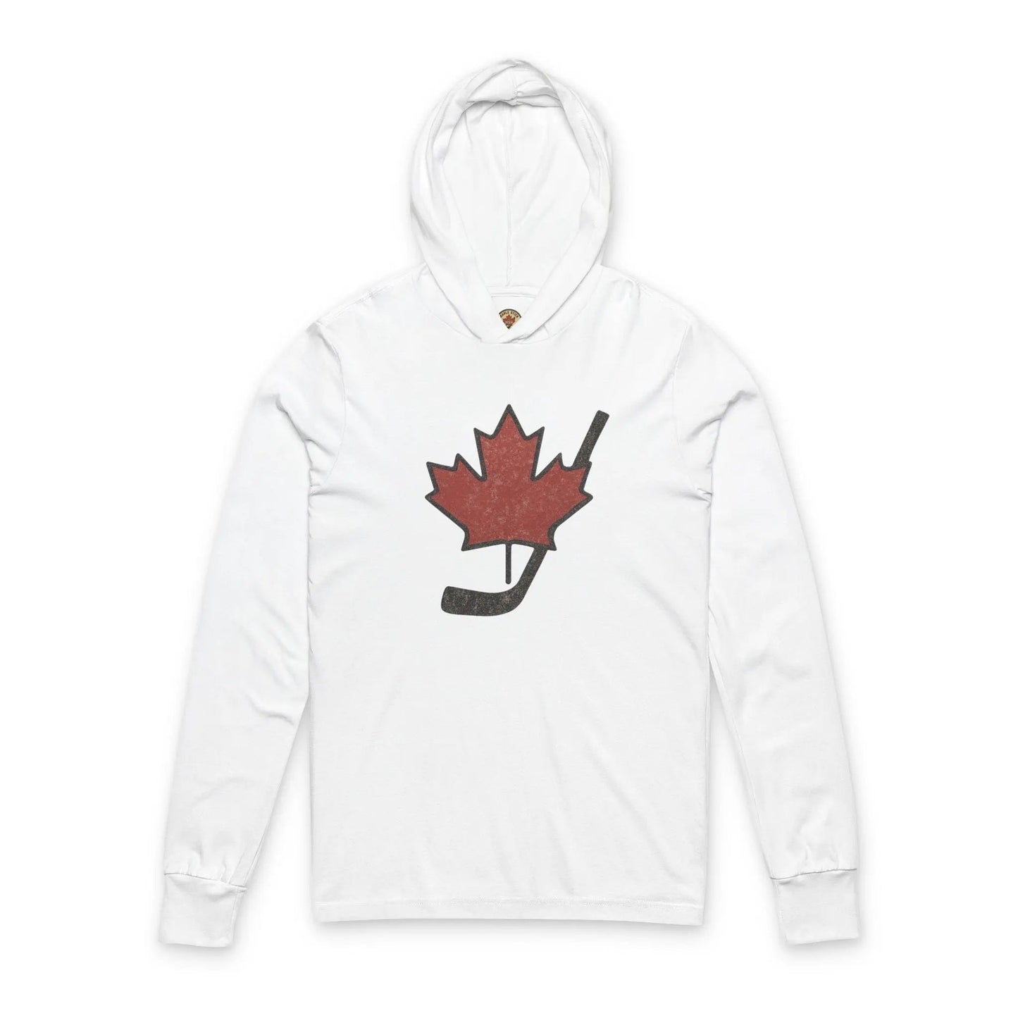Vintage Maple Leaf Hockey Stick Hoodie - Canadian Hockey Pride