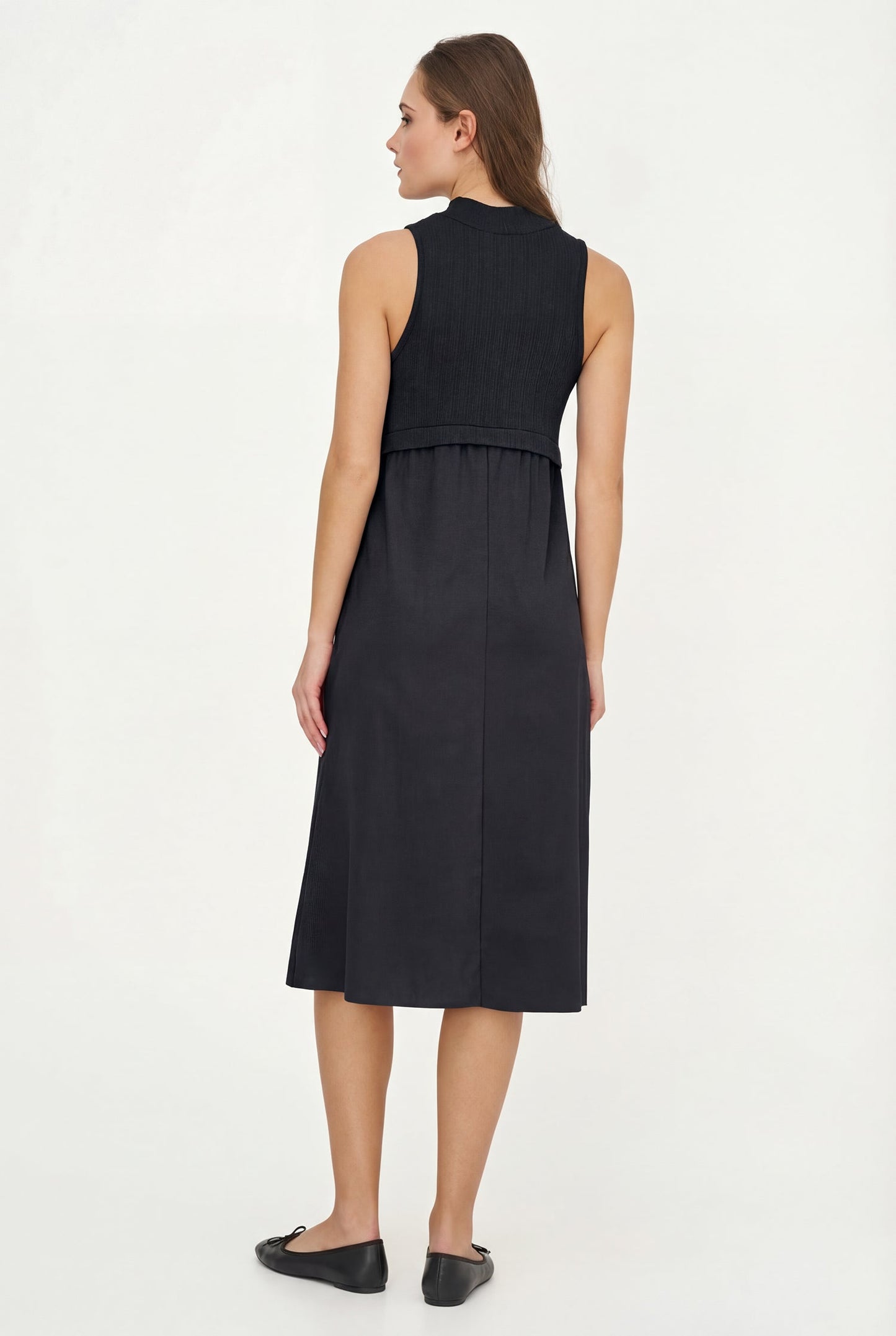 Women's Knit/Woven Combo Dress