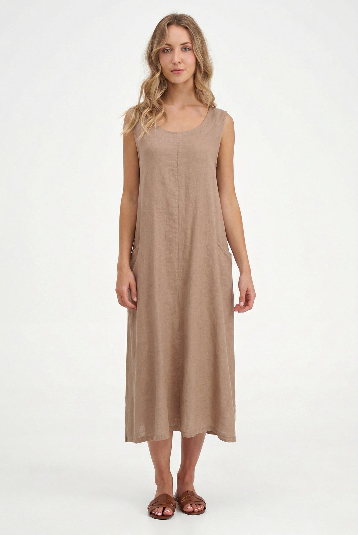 Women's Knit Woven Combo Dress