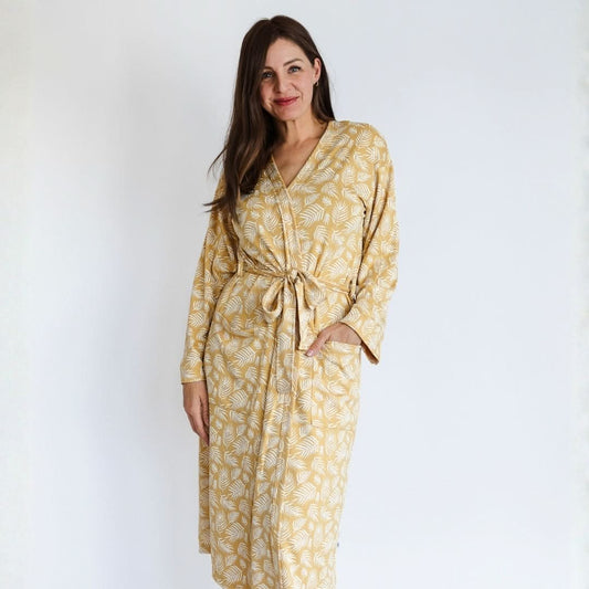 Ladies’ Bamboo Robe | Palm Fronds