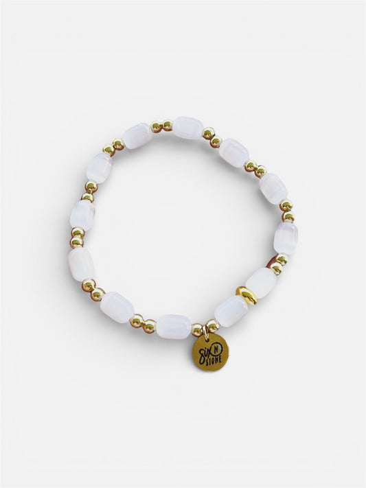 Selenite & Hematite Balance Bracelet