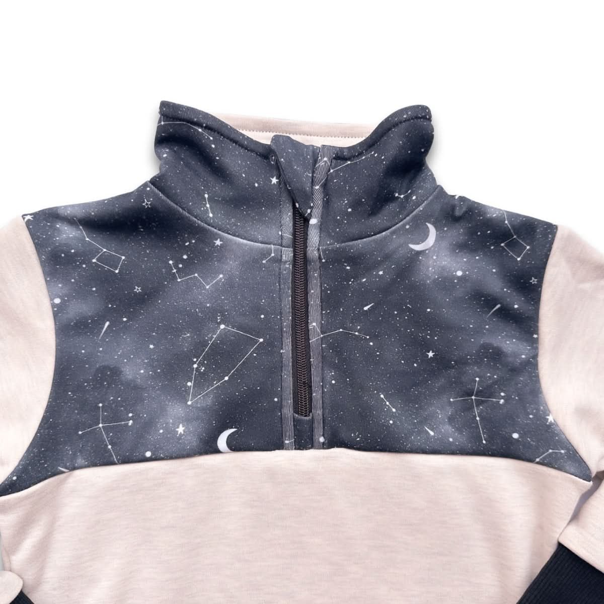 Youth Bamboo Fleece Half-Zip | Terracotta With Twilight Grove