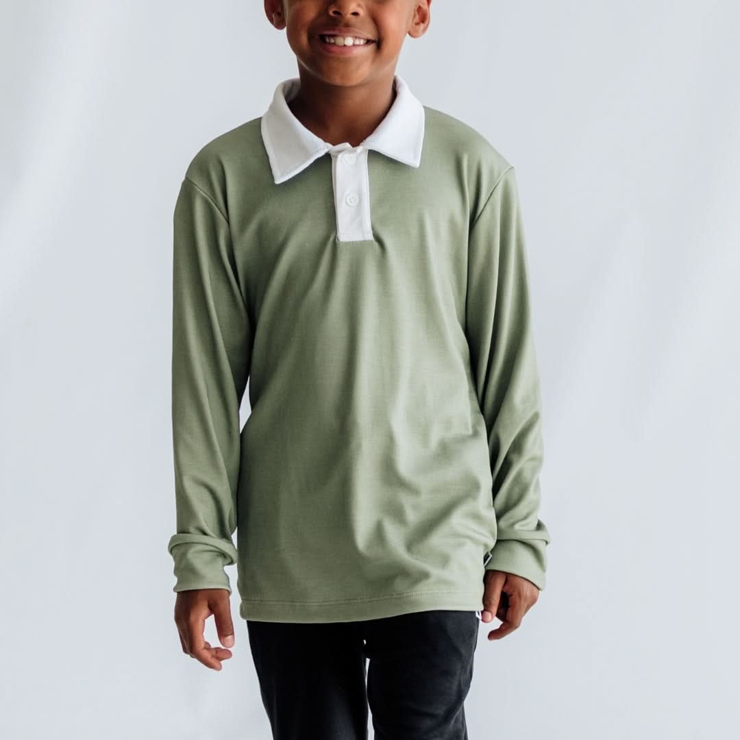 Youth Bamboo Rugby Style Shirt | Graphite