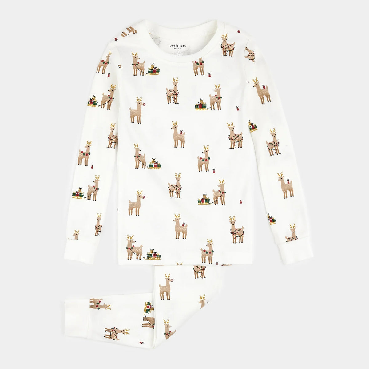 Rudy and Friends on Off-White PJ Set | Petit Lem