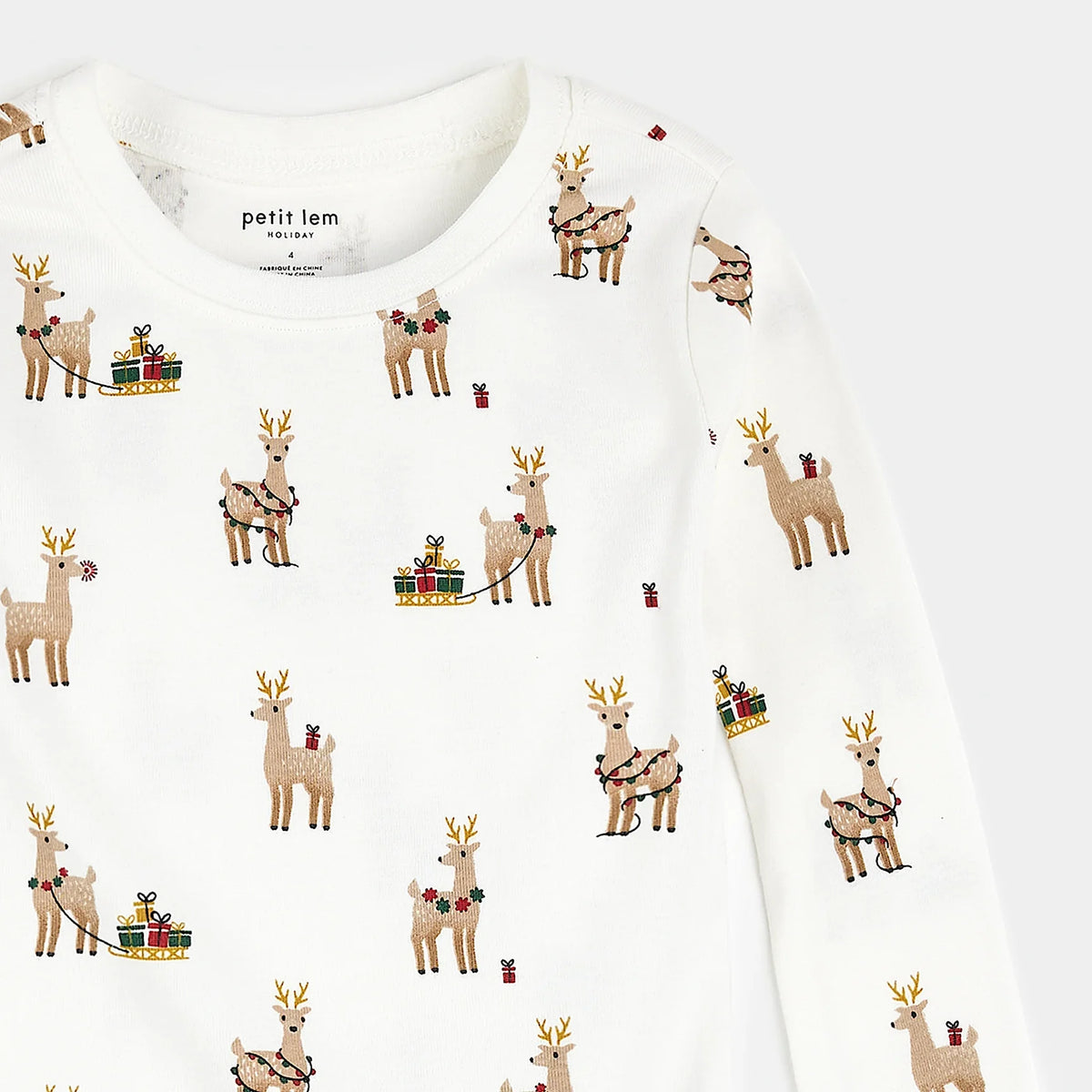 Rudy and Friends on Off-White PJ Set | Petit Lem