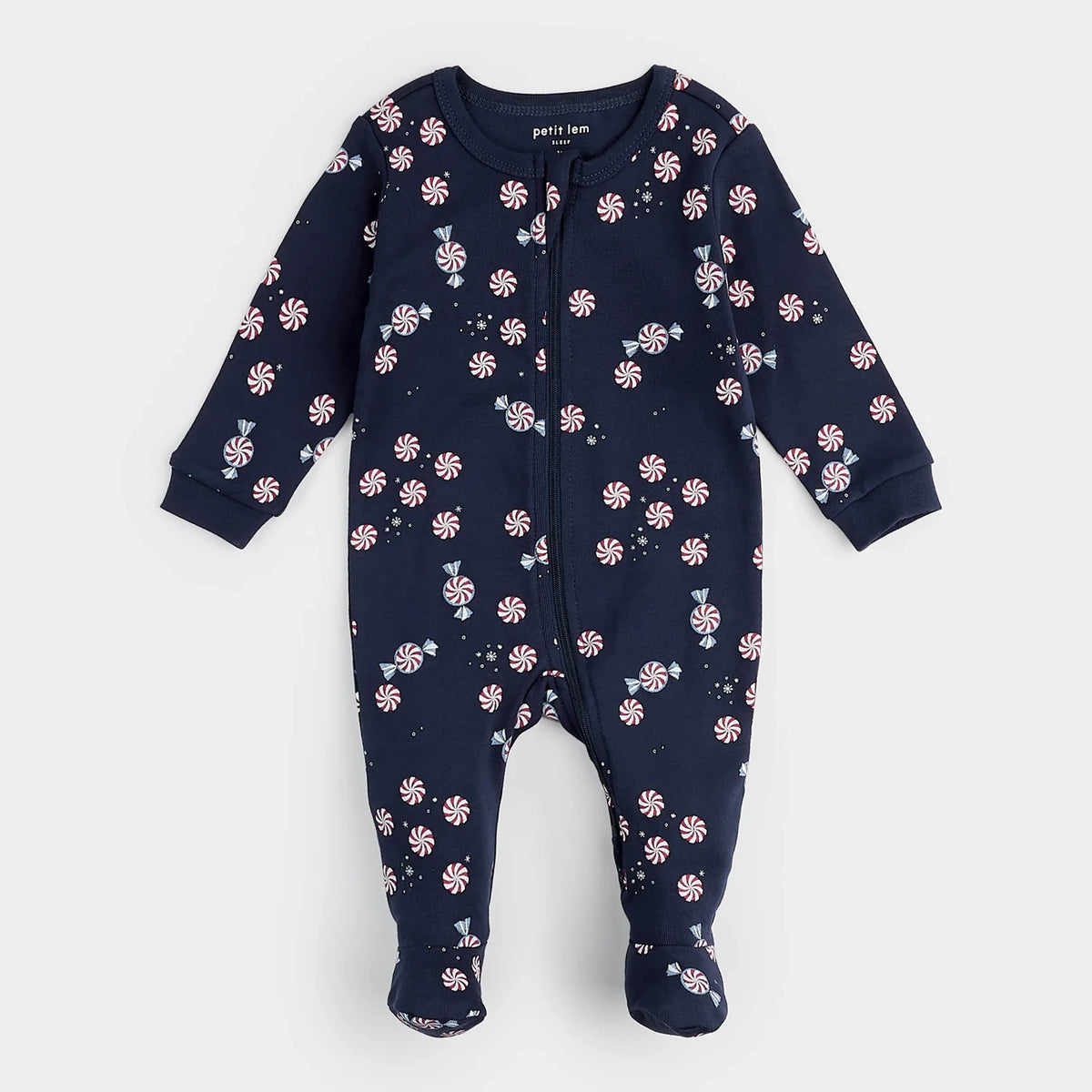 Starlight Spirals on Dress Blue Sleeper | Petit Lem