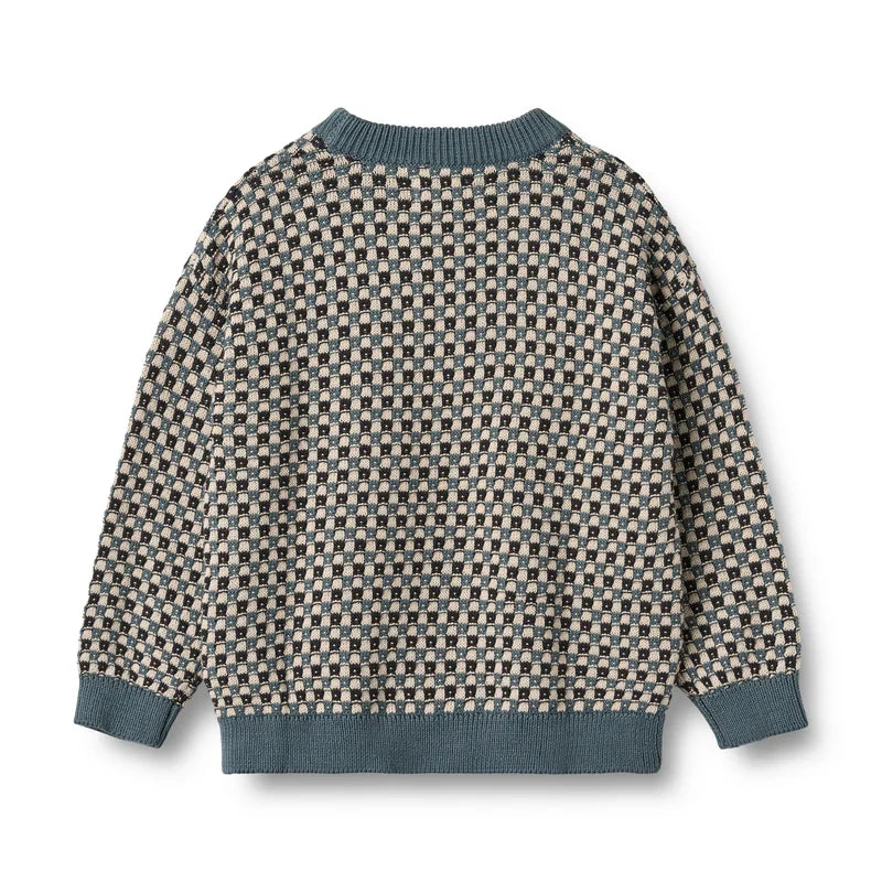 Jaquard Pullover Flores | Stormy Weather | Wheat Kids