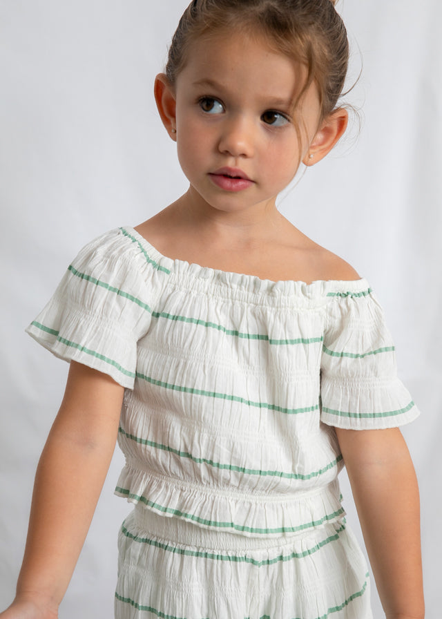 Mayoral Stripe Top & Pant Set 3593