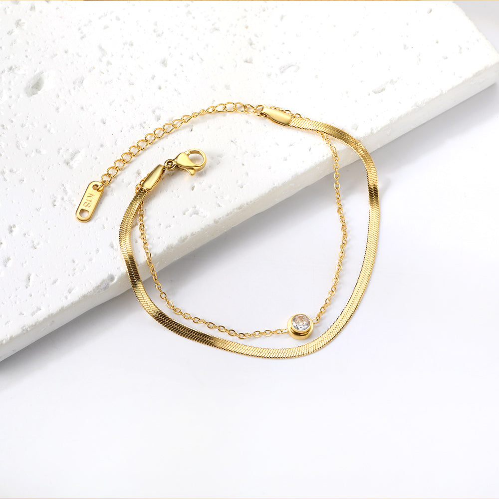 Radiant Diamond Duo Bracelet