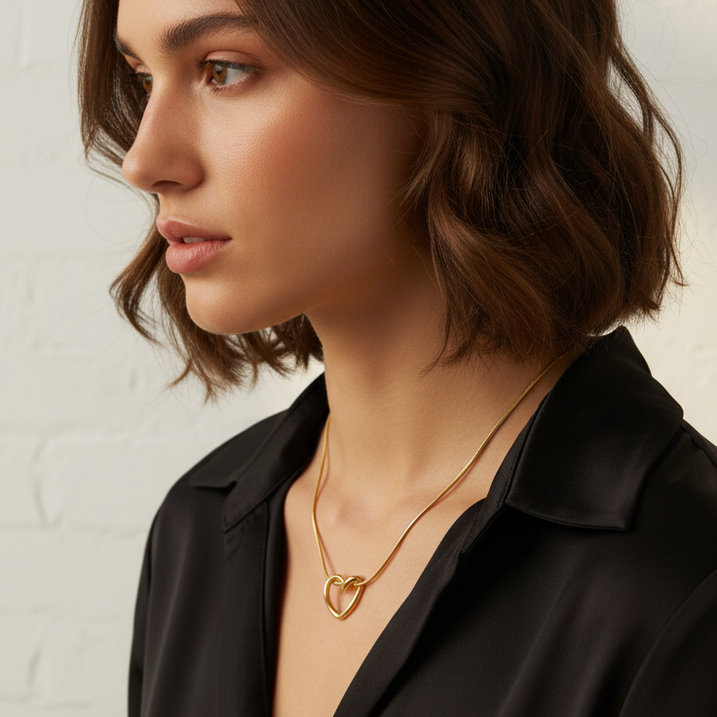 Heartfelt Hollow Pendant Necklace