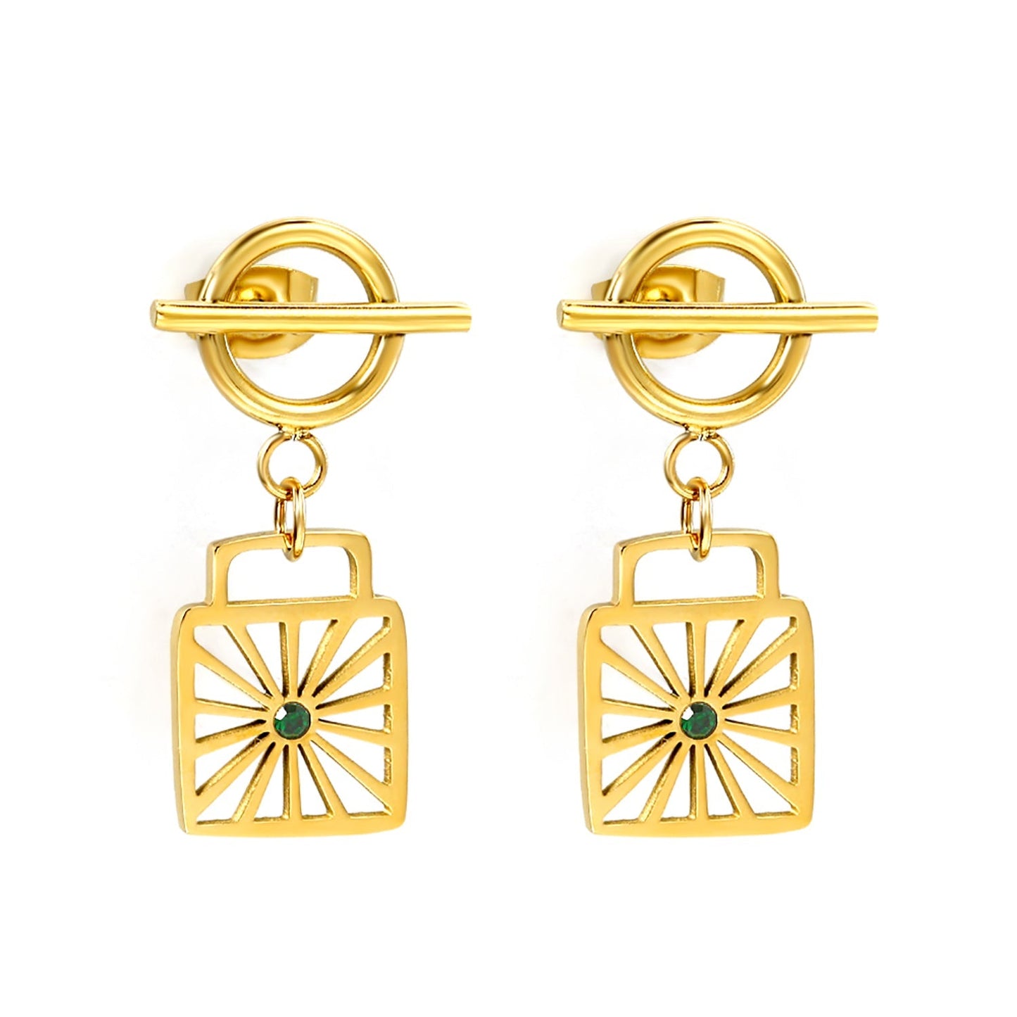 Emerald Geometric Drops