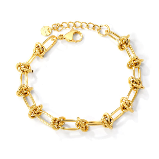 Knotty Gold Charm Bracelet