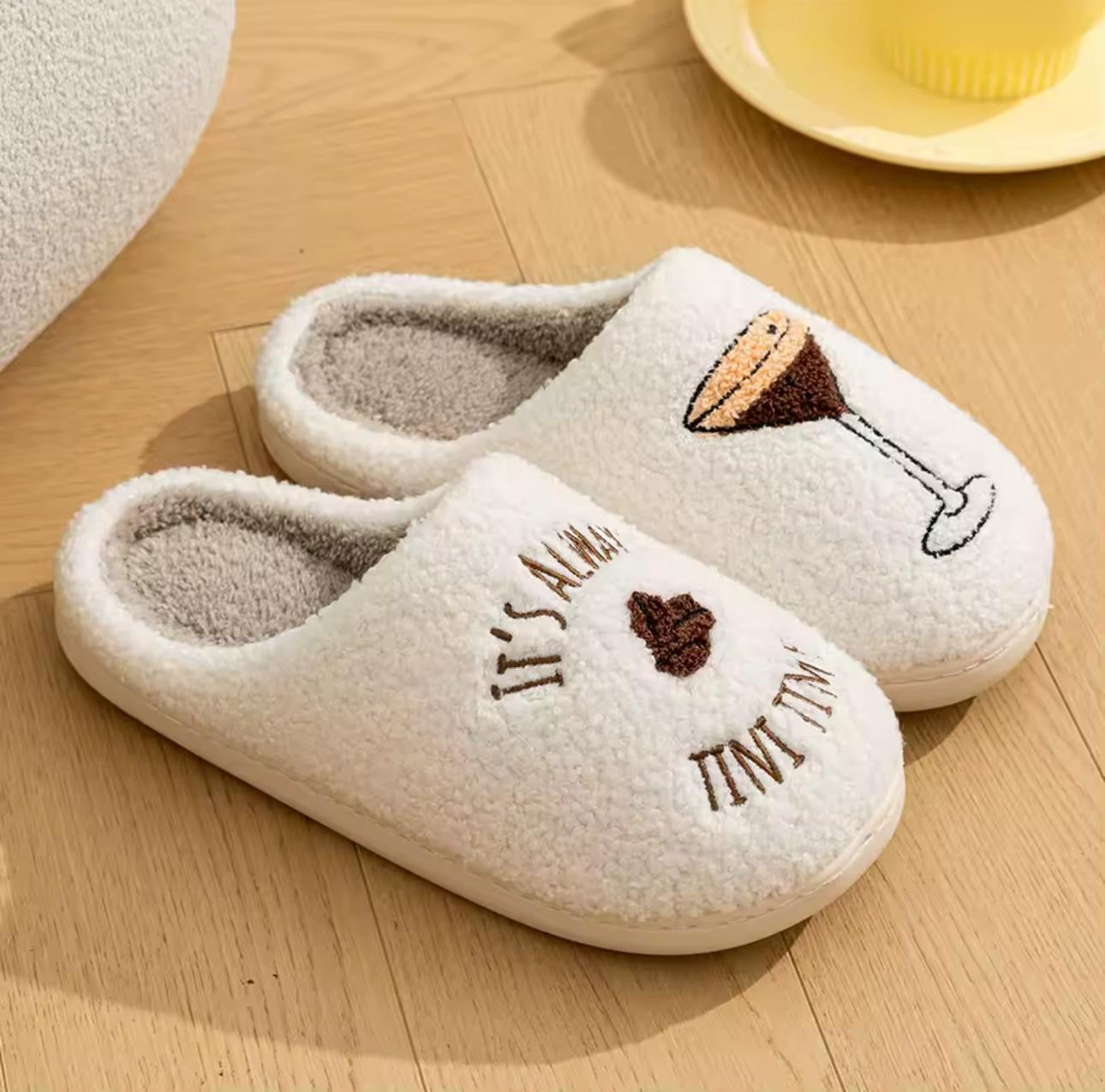 Fuzzy Slippers Tini Time