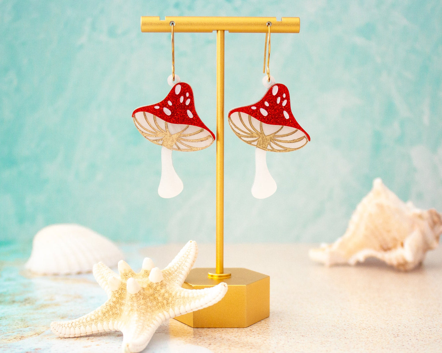 Mushroom Acrylic Earrings