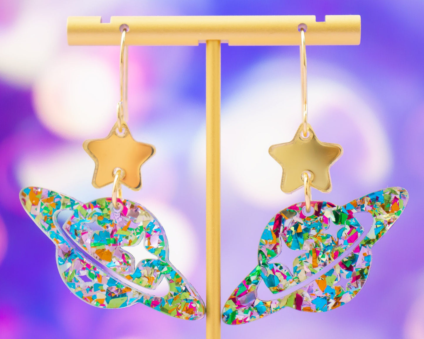 Saturn Planet Earrings
