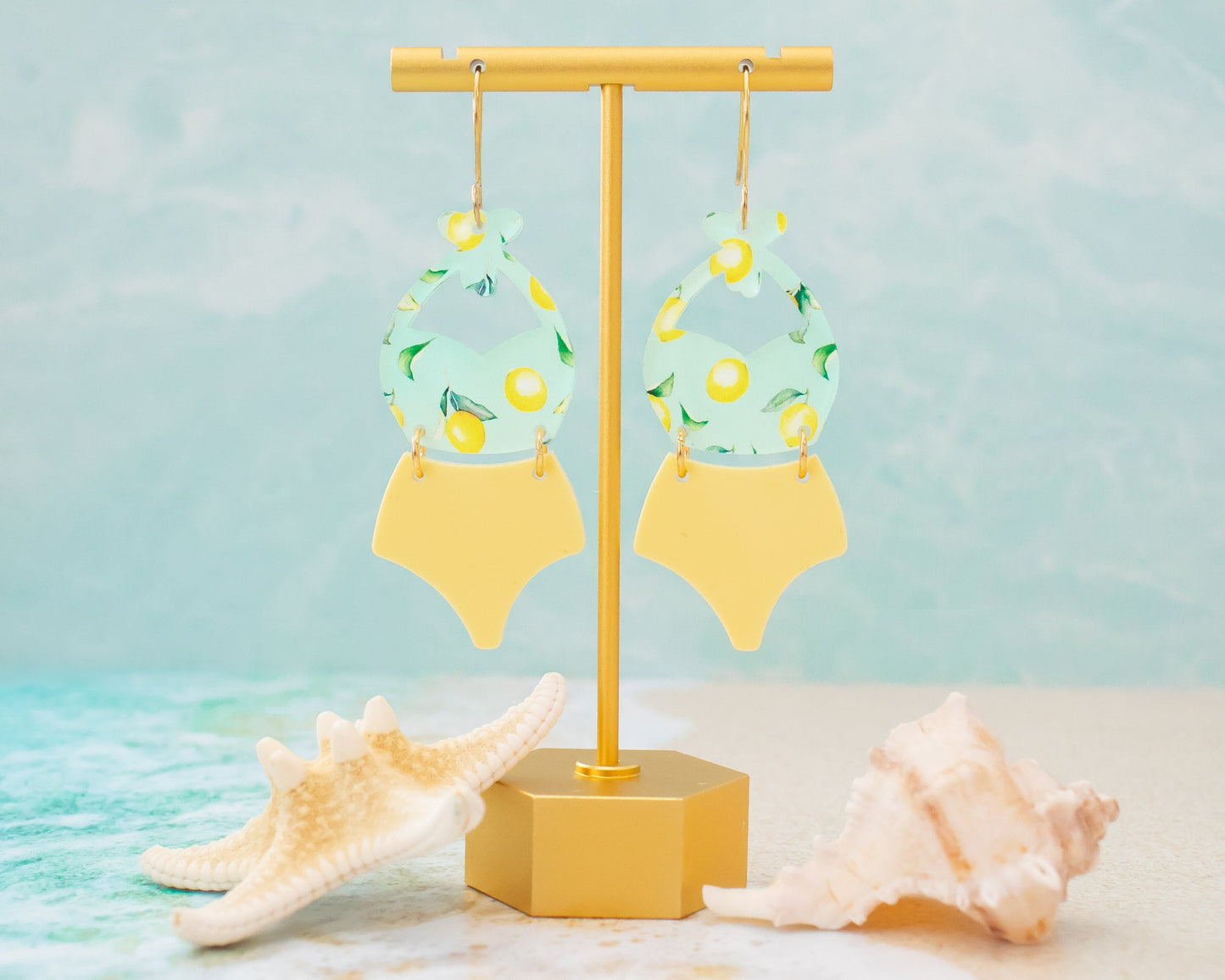 Lemon Swimsuit Earrings