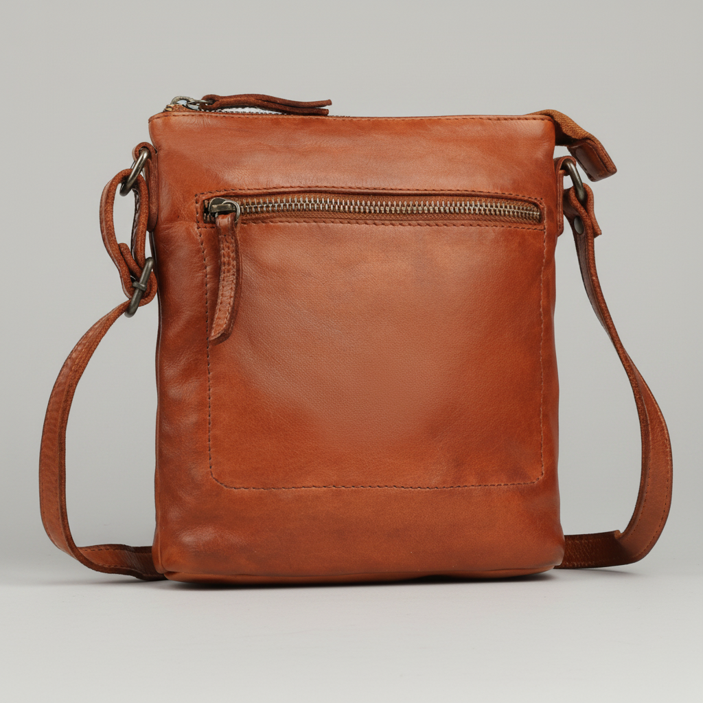 MET Premium Leather Crossbody Bag Small Travel Purse with Multi Pocket Organization