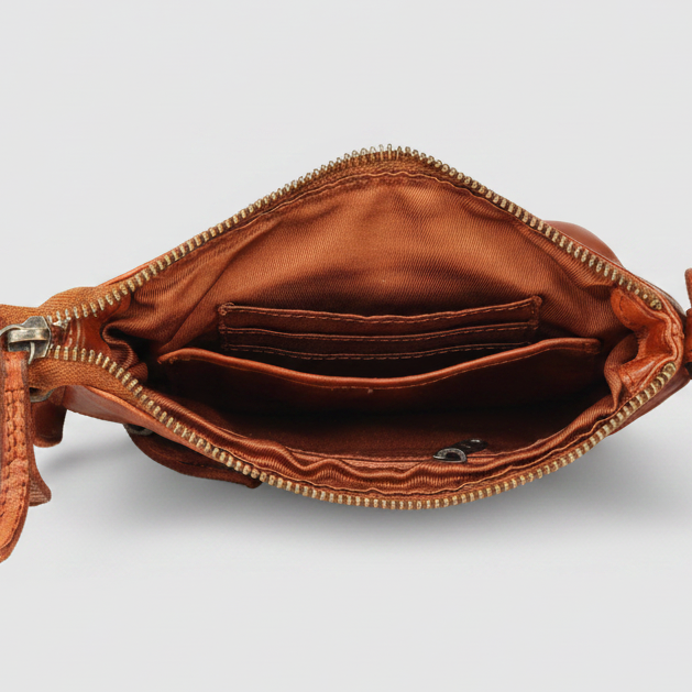 MET Premium Leather Crossbody Bag Small Travel Purse with Multi Pocket Organization