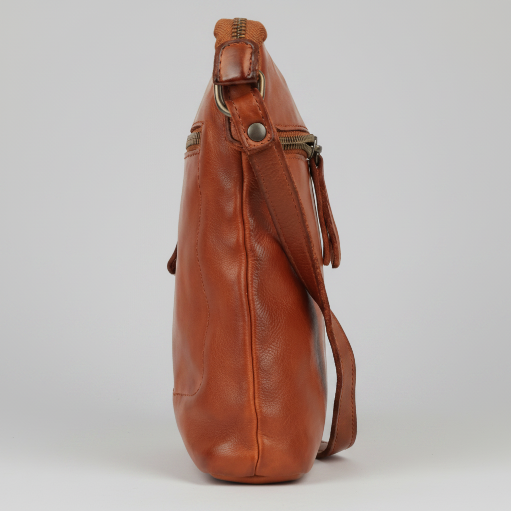 MET Premium Leather Crossbody Bag Small Travel Purse with Multi Pocket Organization