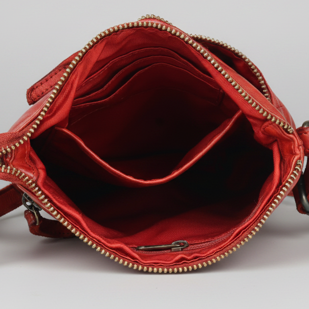 MET Premium Leather Crossbody Bag Small Travel Purse with Multi Pocket Organization