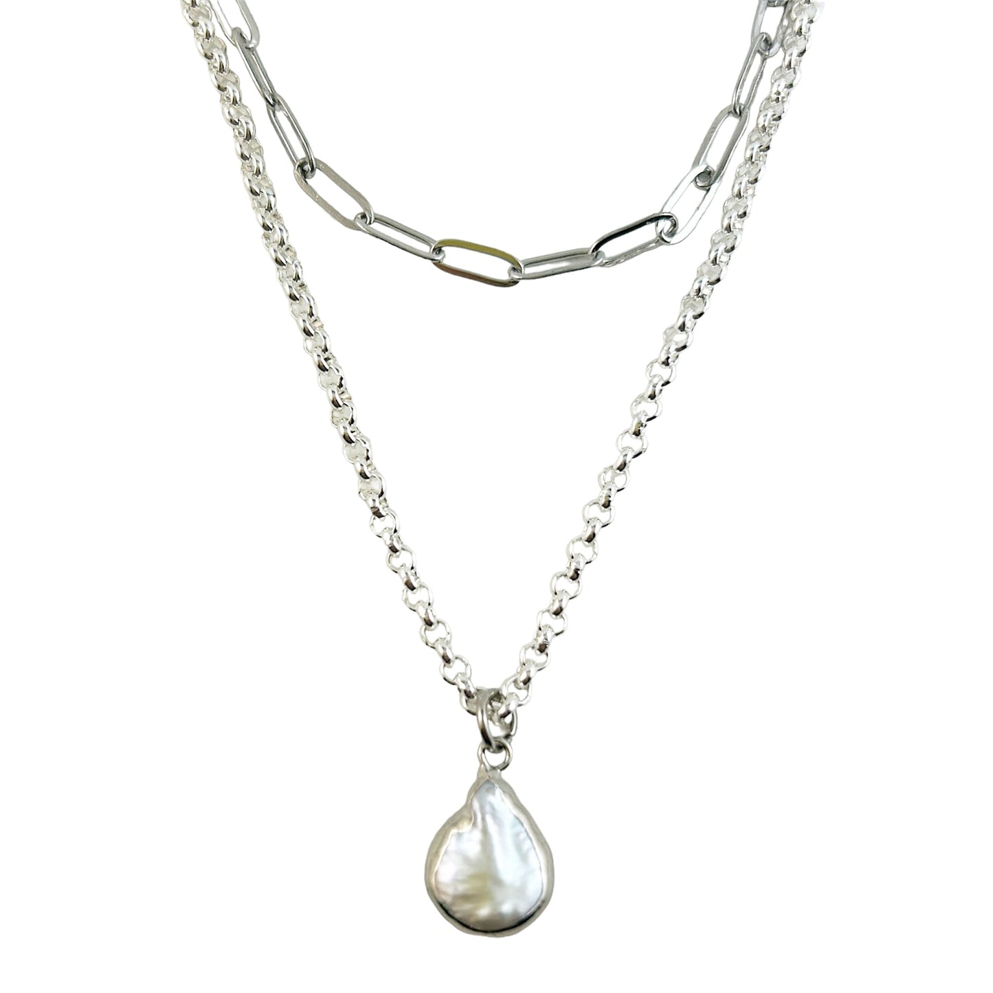 Keshi Pearl Double Strand Necklace
