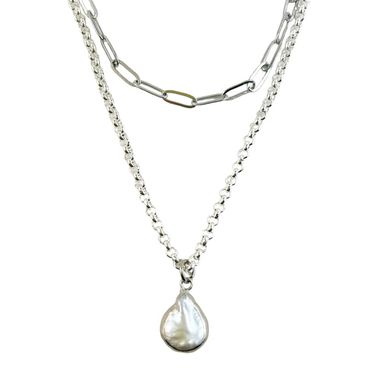Keshi Pearl Double Strand Necklace