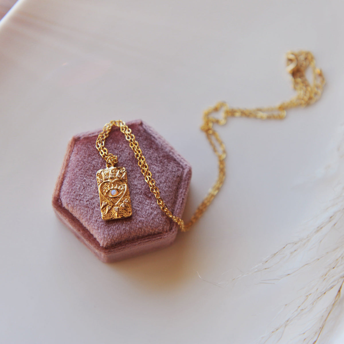 Tarot Card Evil Eye Necklace