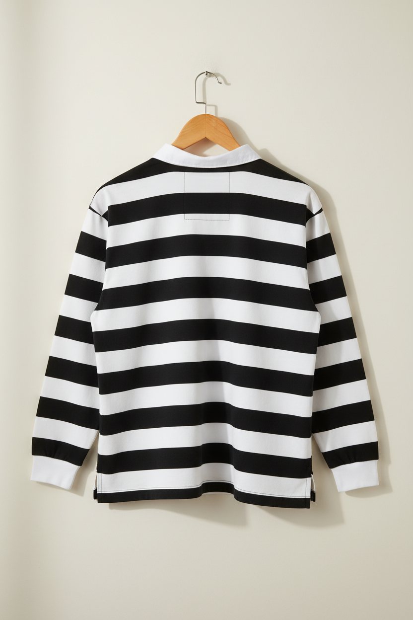 Color Block Stripe Polo Shirt