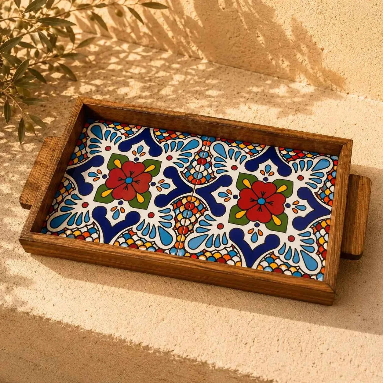 Enhance Your Home with a Handmade Palestinian Ceramic Tray – Rectangular 15×30×3 cm