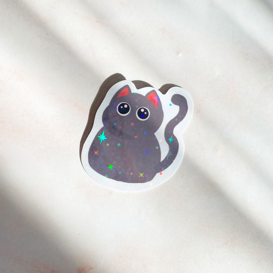 Purfect Grey Cat Sticker