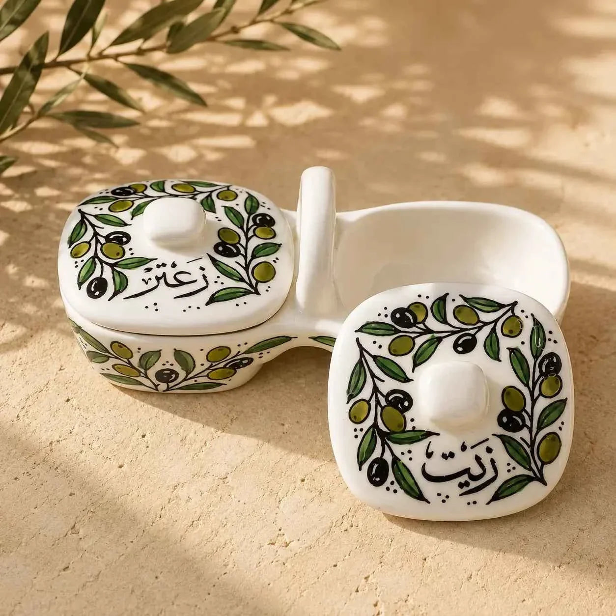 Indulge in Mediterranean Flavors with Our Handmade Olive Oil and Za'atar Set