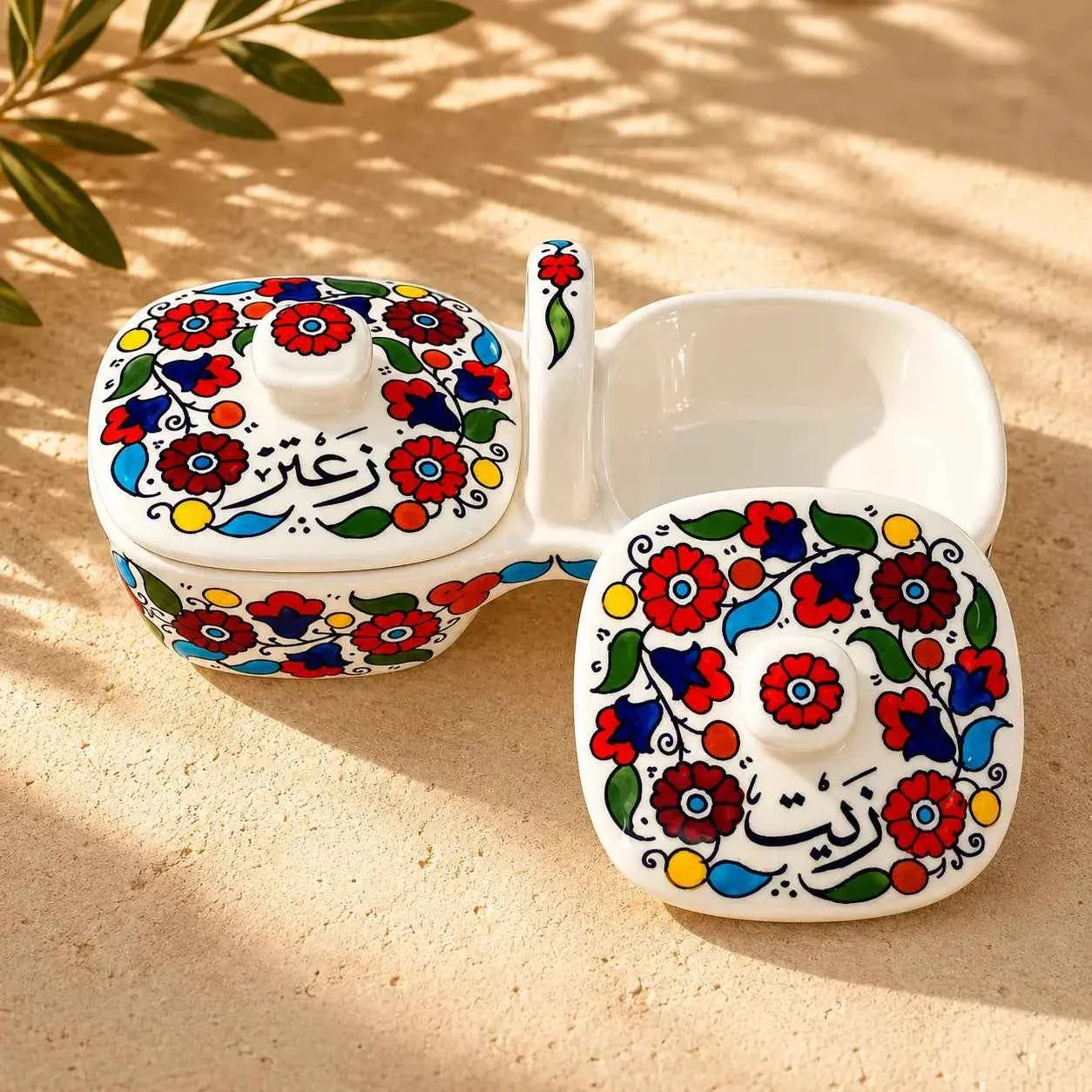 Indulge in Mediterranean Flavors with Our Handmade Olive Oil and Za'atar Set