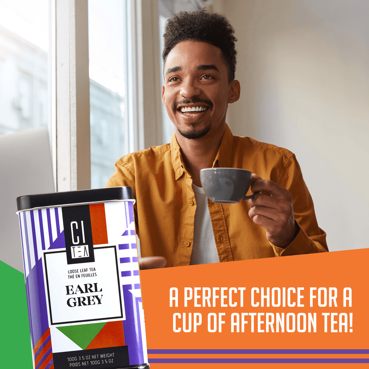Earl Grey Loose Tea & Infusion Teacup Gift Set