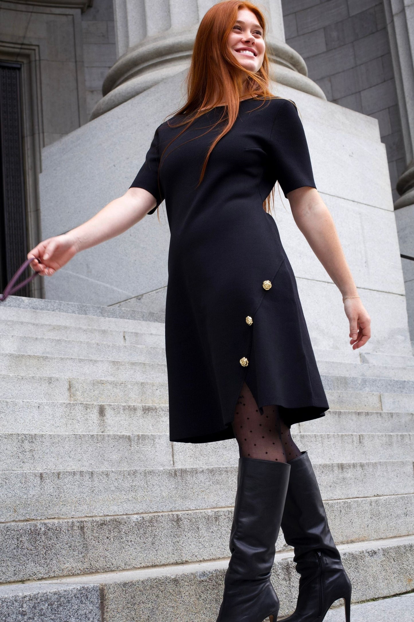 Cleo Black A-Line Dress