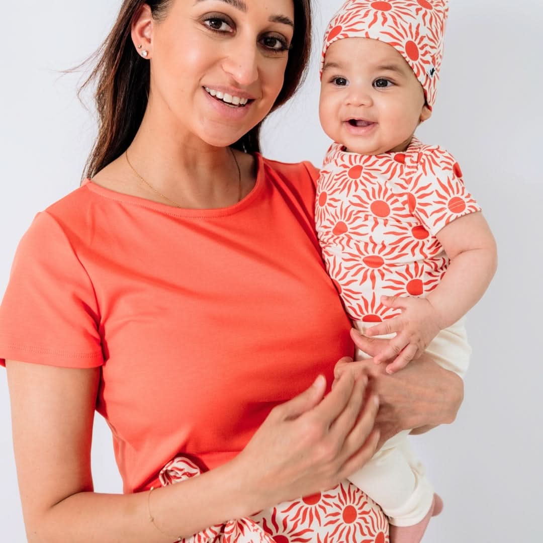 Bamboo Baby Short-Sleeved Bodysuit | Sunkissed