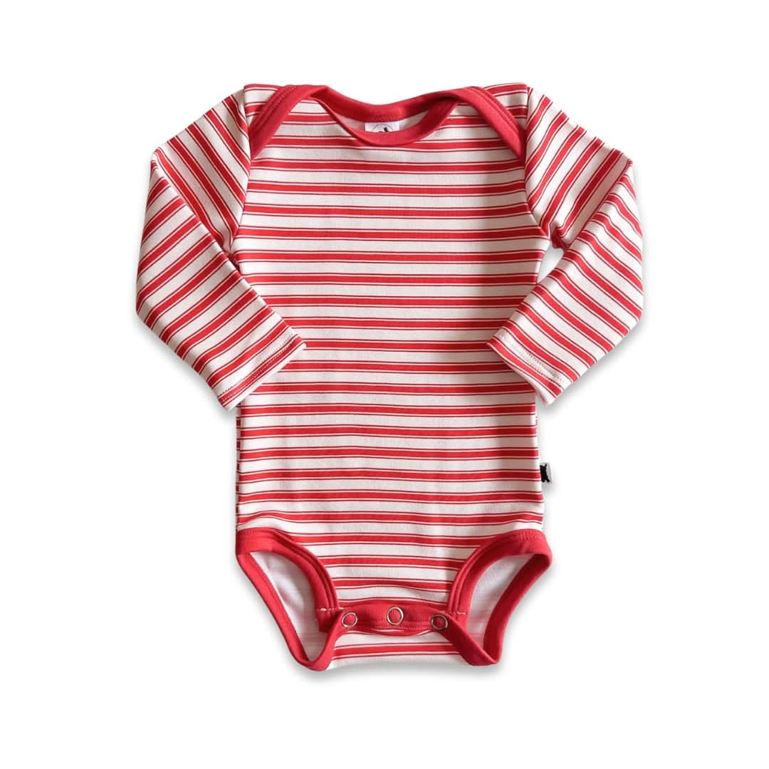 Baby Long-Sleeve Bamboo Bodysuit | Strawberry Patch