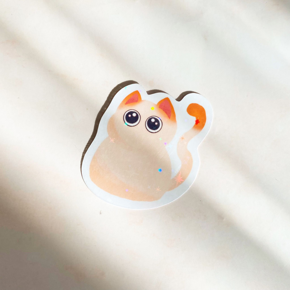 Purfect White Cat Sticker