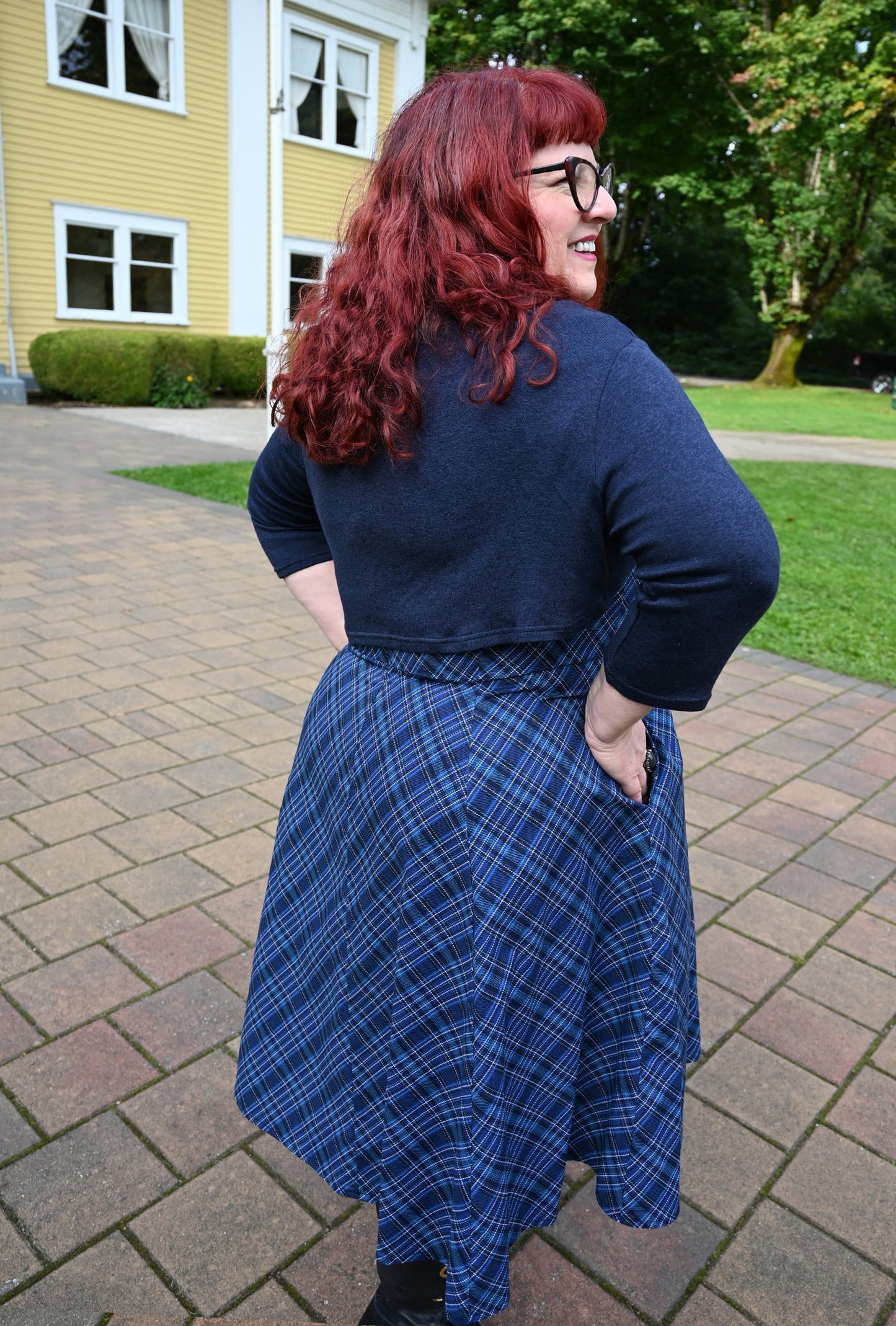 Yvonne - Dressed to Kilt - Navy Plaid Dress