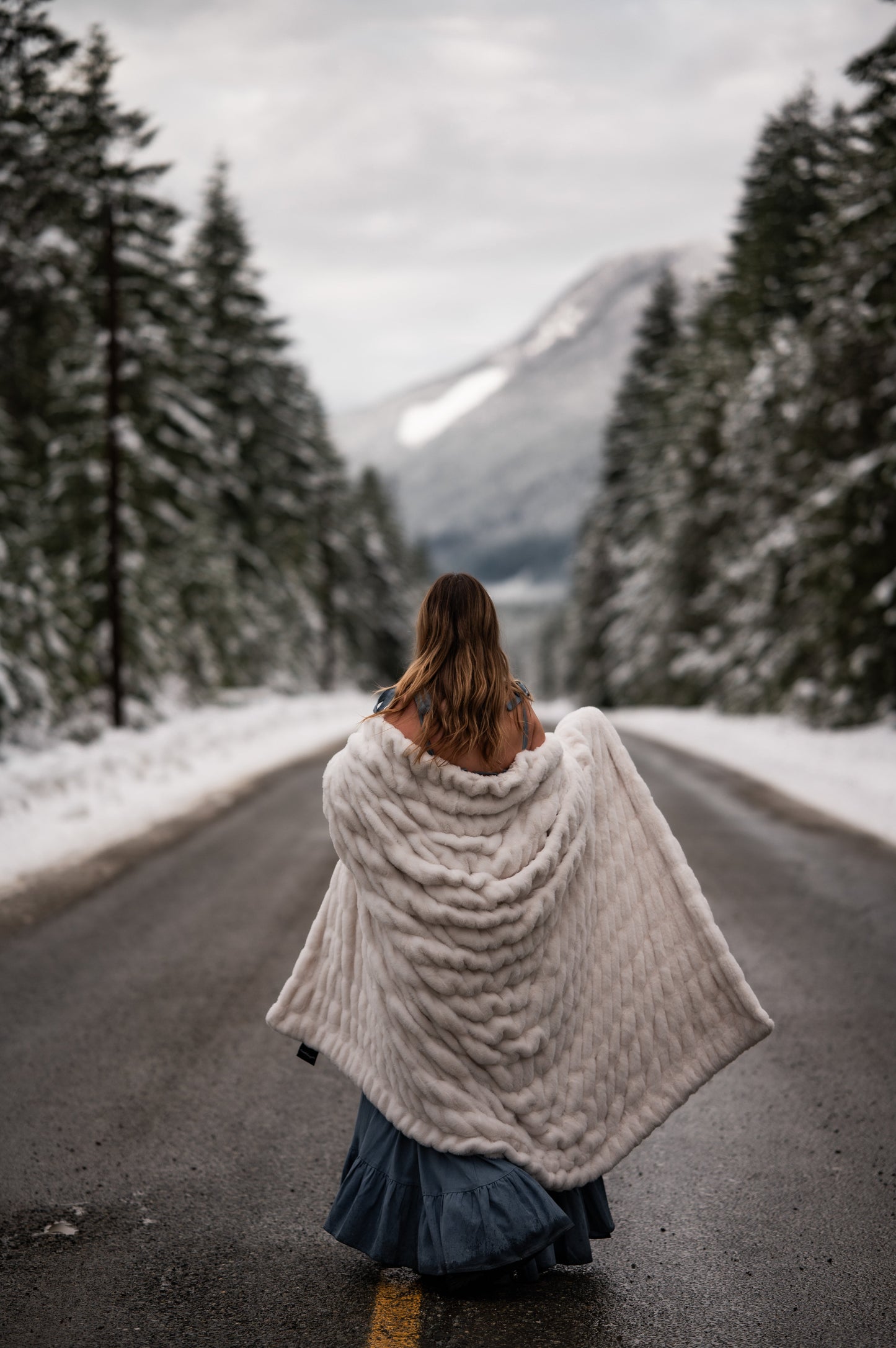 Cream Clouds Double-sided Minky Blanket