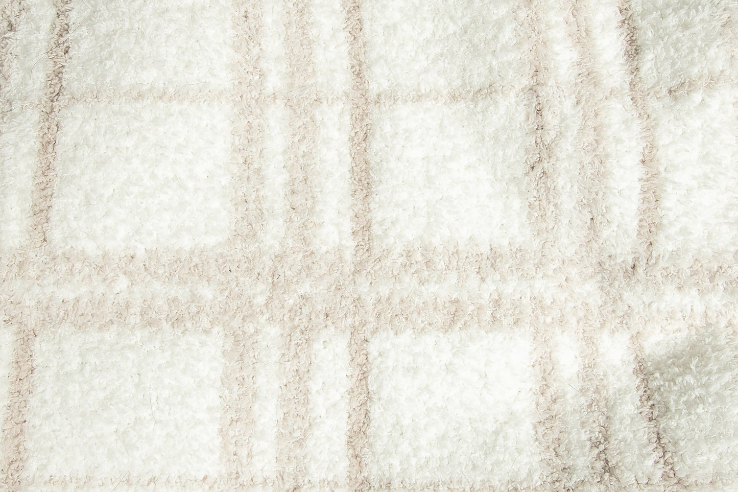 Blushing Beige & White Plaid Print Extended Throw