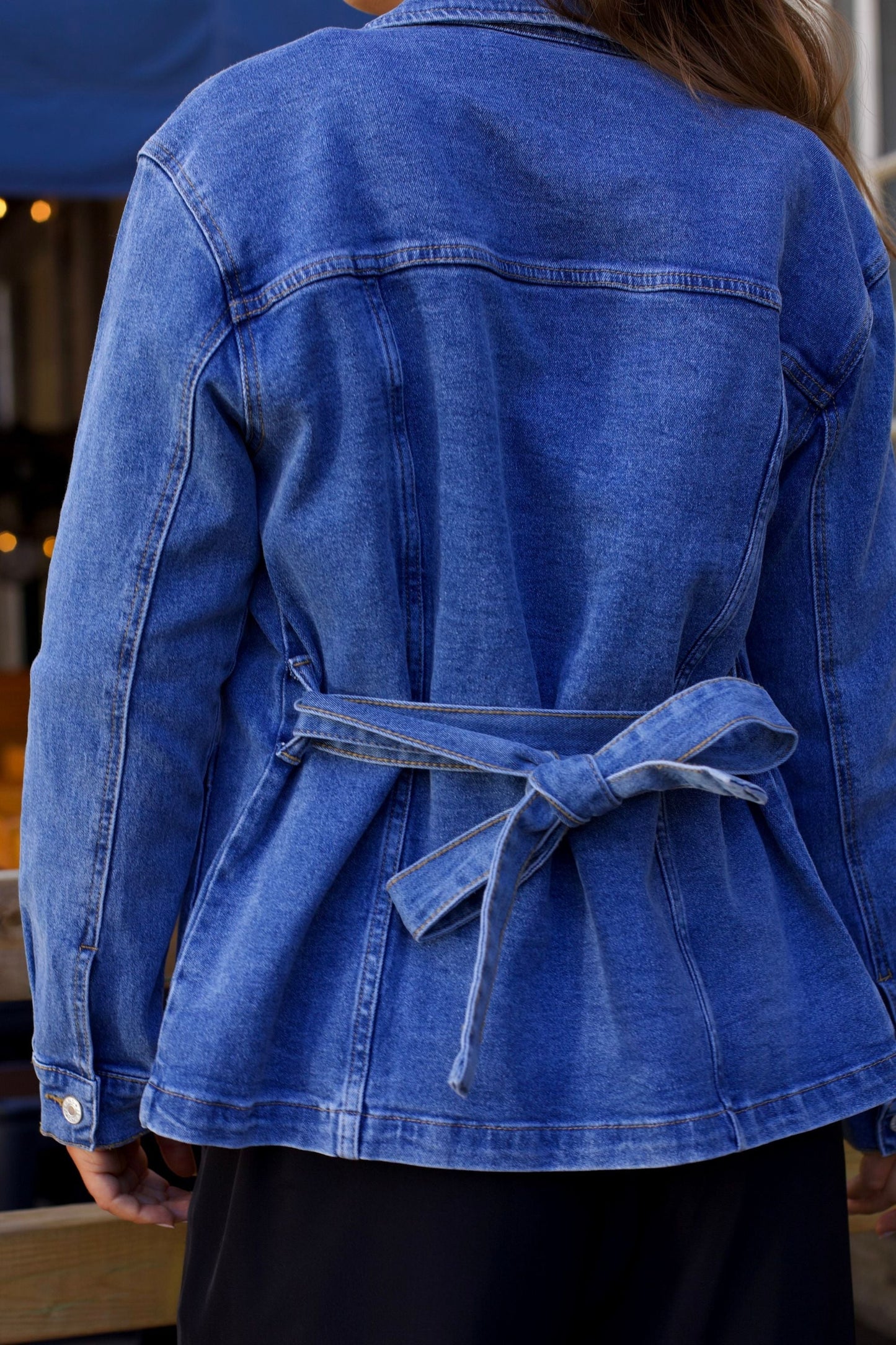 Sabrina Women's Belted Jean Jacquard Jacket