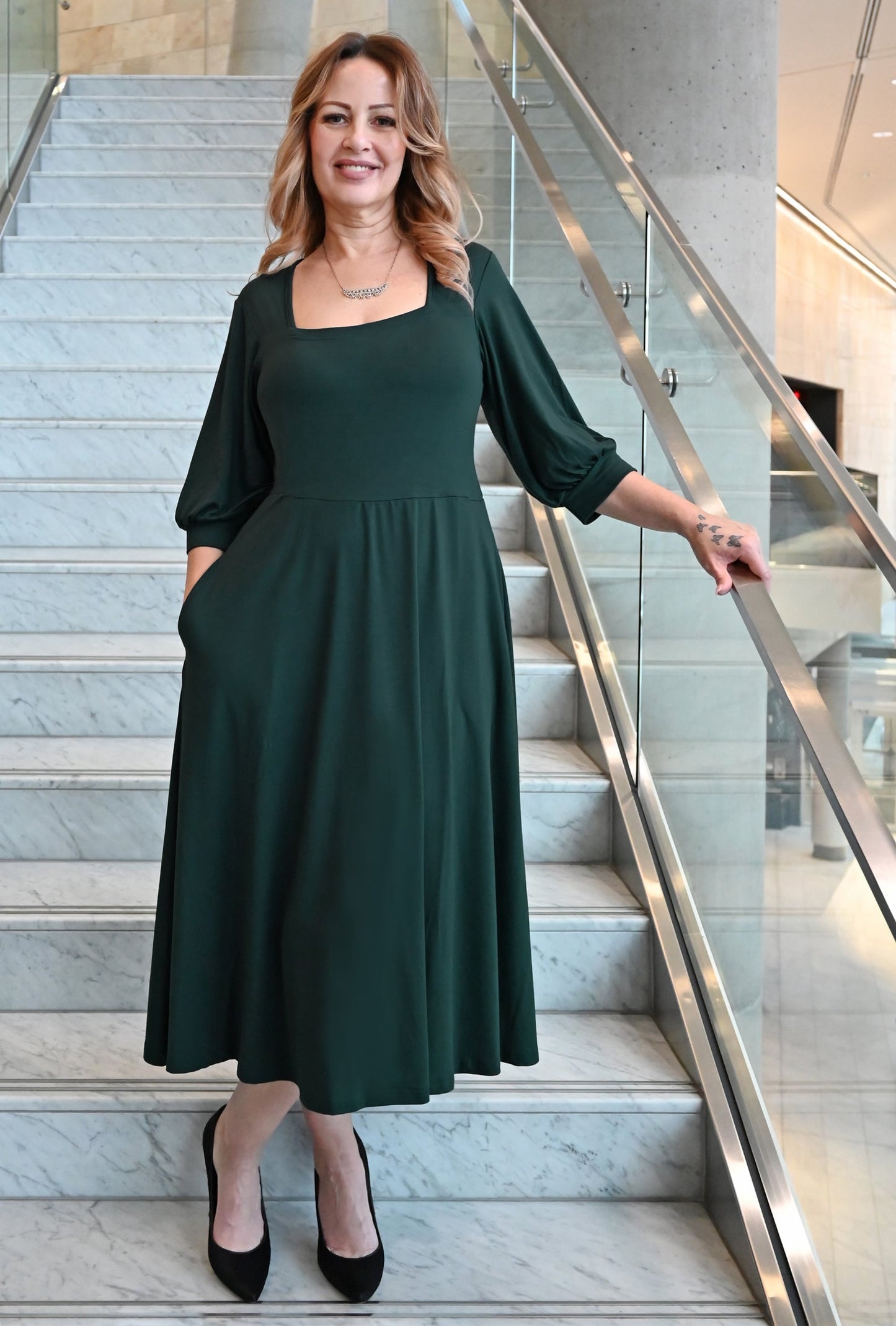 Willow Midi Dress - Rainforest Sustainable Bamboo Knit
