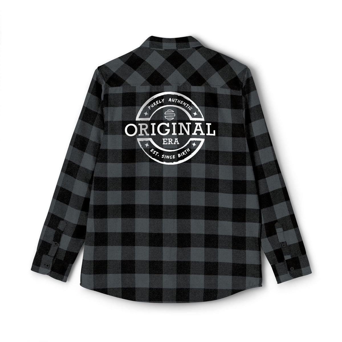 Original Era Plaid Flannel Shirt — Vintage Logo Back