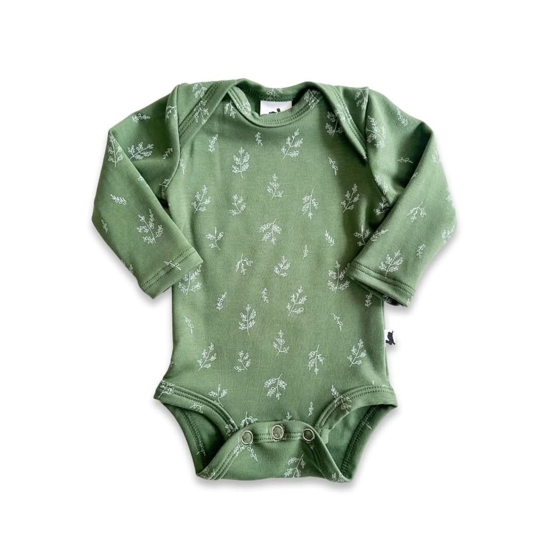 Baby Long-Sleeve Bamboo Bodysuit | Berry Stripe